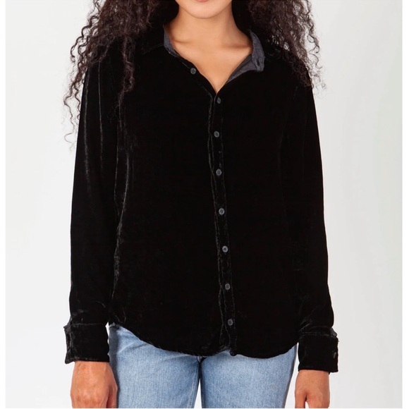 CP Shades Romy Velvet Shirt Small S Black - Picture 8 of 8